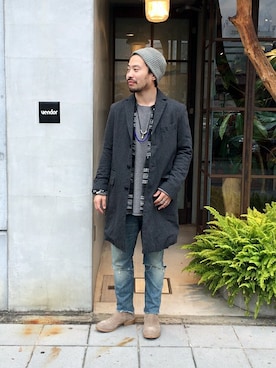 「nonnative（ノンネイティブ）のアイテム（ブーツ）」を使った、KEISUKEさん（メンズ・173cm）の秋コーディネート