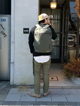 「nonnative（ノンネイティブ）のアイテム（ニット/セーター）」を使った、KEISUKEさん（メンズ・173cm）の冬コーディネート