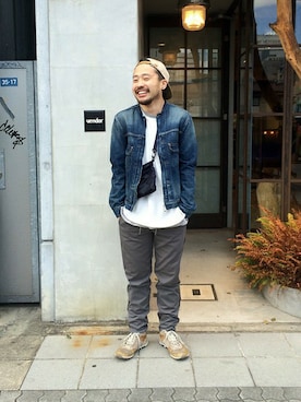 「nonnative（ノンネイティブ）のアイテム（ブルゾン）」を使った、KEISUKEさん（メンズ・173cm）の春コーディネート