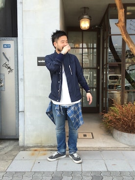 「nonnative（ノンネイティブ）のアイテム（ナイロンジャケット）」を使った、KEISUKEさん（メンズ・173cm）の春コーディネート
