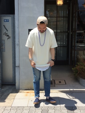 「nonnative（ノンネイティブ）のアイテム（ニット/セーター）」を使った、KEISUKEさん（メンズ・173cm）の春コーディネート