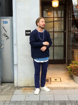 「nonnative（ノンネイティブ）のアイテム（アクセサリー）」を使った、KEISUKEさん（メンズ・173cm）の春コーディネート