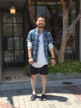 「nonnative（ノンネイティブ）のアイテム（カーゴパンツ）」を使った、KEISUKEさん（メンズ・173cm）の夏コーディネート