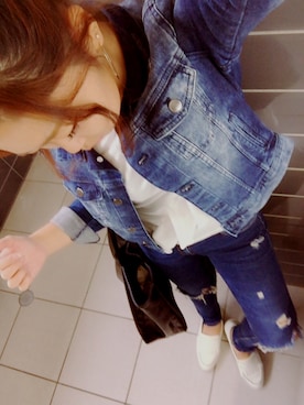 「EMODA（エモダ）のアイテム（トートバッグ）」を使った、sH!mAさん（レディース・162cm）の秋コーディネート