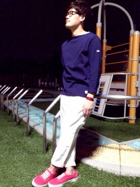 「アイテム（その他）」を使った、Kさん（メンズ・162cm）の春コーディネート