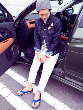 「SAINT JAMES（セントジェームス）のアイテム」を使った、Kさん（メンズ・162cm）の秋コーディネート