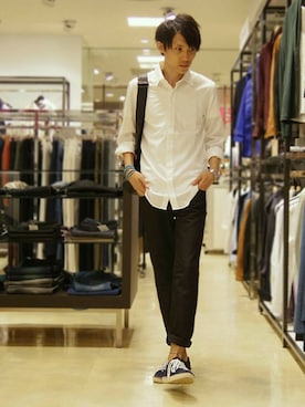 「HAMNETT（ハムネット）のアイテム（バッグ）」を使った、KATOさん（メンズ・173cm）の夏コーディネート