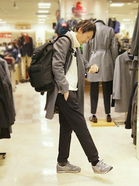 「HAMNETT（ハムネット）のアイテム（パンツ）」を使った、KATOさん（メンズ・173cm）の冬コーディネート