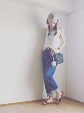 「OZOC（オゾック）のアイテム（ベスト）」を使った、S *•.●❃さん（レディース・167cm）の夏コーディネート