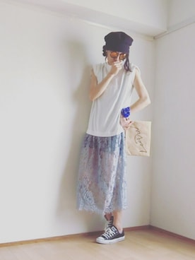 「miroir（ミロワ）のアイテム」を使った、S *•.●❃さん（レディース・167cm）の夏コーディネート