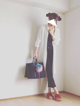 「ラブ＆ピース2016」｜「アイテム（シャツワンピース）」を使った、S *•.●❃さん（レディース・167cm）の秋コーディネート