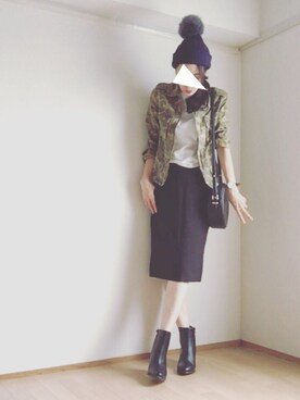「ラブ＆ピース2016」｜「アイテム（ブルゾン）」を使った、S *•.●❃さん（レディース・167cm）の秋コーディネート