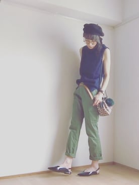 「MERCURYDUO（マーキュリーデュオ）のアイテム（ハンチング/ベレー帽）」を使った、S *•.●❃さん（レディース・167cm）の秋コーディネート