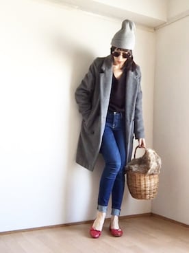 S *•.●❃さん（レディース・167cm）の冬コーディネート