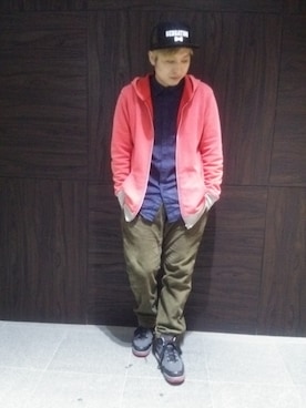 「SASQUATCHfabrix.（サスクワァッチファブリックス）のアイテム」を使った、mozさん（メンズ・173cm）の冬コーディネート