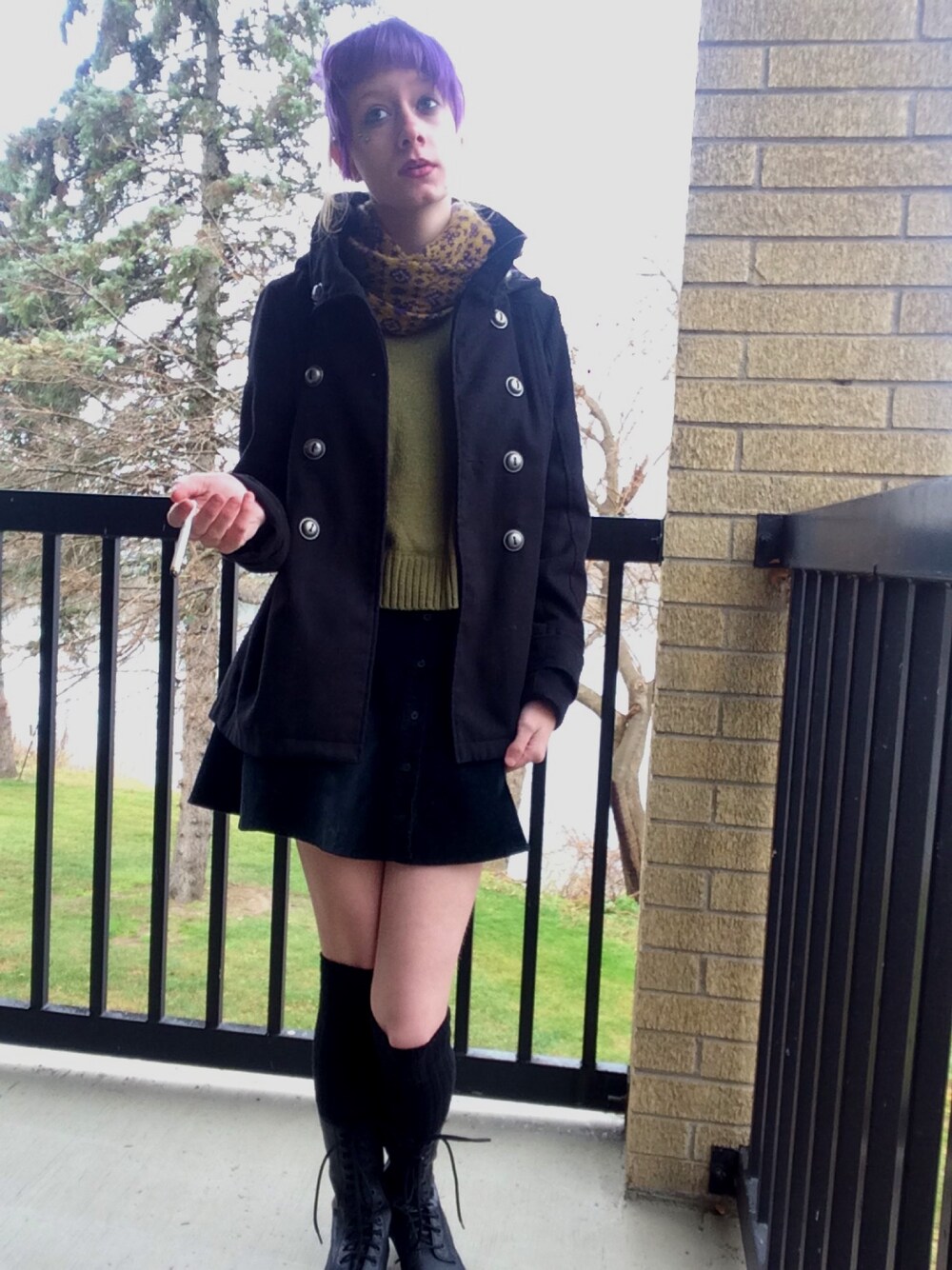 knitwear grey oversize coat h&m skirt hat heels chanel le …