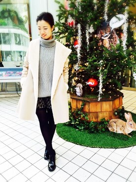 「Paradise Picnic（パラダイスピクニック）のアイテム（ムートンコート）」を使った、chiiiiiさん（レディース・161cm）の秋コーディネート