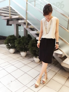 「サイドジップ」｜chiiiiiさん（レディース・161cm）の夏コーディネート