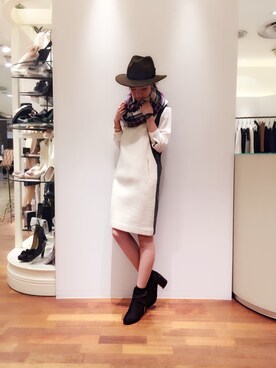 「とろみシャツ」｜「アイテム（ワンピース/ドレス）」を使った、chiiiiiさん（レディース・161cm）の秋コーディネート