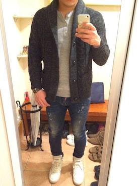 「テーパードデニム」｜Newoneさん（メンズ・171cm）の春コーディネート