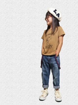 「ベレー帽推奨委員会」｜coco-kanaさん（キッズ・123cm）の秋コーディネート
