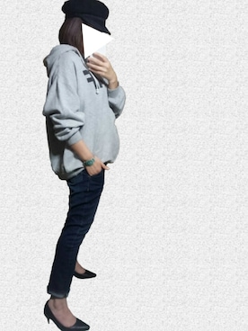 「BEAUTY&YOUTH UNITED ARROWS（ビューティーアンドユースユナイテッドアローズ）のby ※∵デニムテーパードパンツ◆（デニムパンツ）」を使った、coco-kanaさん（レディース・158cm）の秋コーディネート