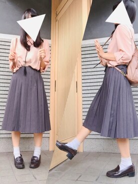 スカートを使った 学生服風 の人気ファッションコーディネート Wear