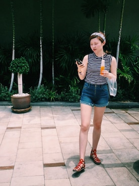 「plac jean（プラックジーン）のアイテム」を使った、song2さん（レディース・167cm）の夏コーディネート