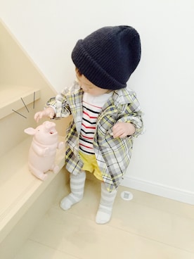 「アイテム（雑貨/ホビー）」を使った、UTAさん（キッズ・80cm）の春コーディネート