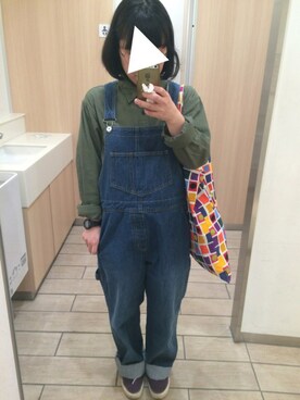 「PAR ICI」｜「アイテム（オールインワン・サロペット）」を使った、mana3238さん（レディース・148cm）の春コーディネート