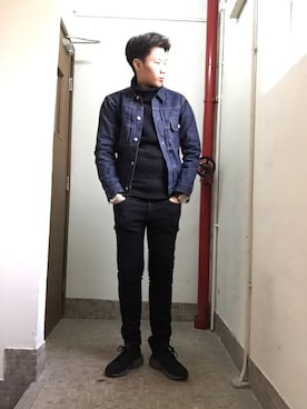 「STUDIO D'ARTISAN（ステュディオ・ダ・ルチザン）のアイテム（ジャケット/アウター）」を使った、bingさん（メンズ・180cm）の冬コーディネート