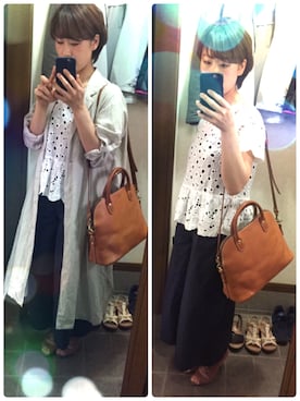 「UNIQLO（ユニクロ）のアイテム（ジャケット/アウター、ベージュ系）」を使った、らんらんさん（レディース・153cm）の春コーディネート