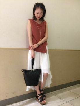 「JEANASIS（ジーナシス）のアイテム（その他トップス）」を使った、runrunさん（レディース・168cm）の春コーディネート