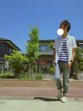 「CONVERSE（コンバース）のCONVERSE CVS ALLSTAR OX（スニーカー）」を使った、solÅtioさん（メンズ・173cm）の夏コーディネート