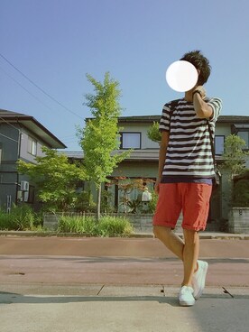 「アイテム（その他、ブラウン系）」を使った、solÅtioさん（メンズ・173cm）の夏コーディネート
