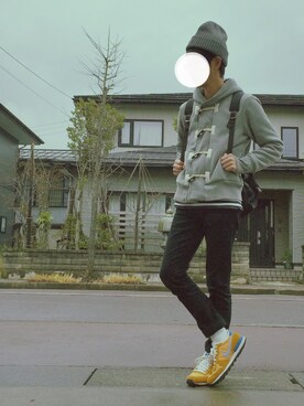 「wings+horns（ウィングスアンドホーンズ）のアイテム」を使った、solÅtioさん（メンズ・170cm）の冬コーディネート