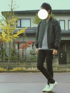 「CONVERSE（コンバース）のCONVERSE CVS ALLSTAR OX（スニーカー）」を使った、solÅtioさん（メンズ・170cm）の冬コーディネート