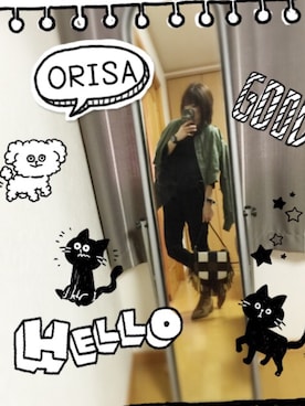 「フリンジバッグ」｜「アイテム（ブルゾン）」を使った、Orisattiさん（レディース・160cm）の春コーディネート
