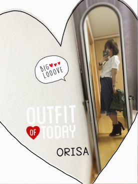 「UNIQLO Tシャツ」｜「アイテム（ブーツ）」を使った、Orisattiさん（レディース・160cm）の春コーディネート