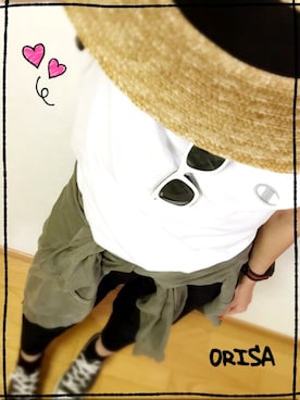 「カンカン帽」｜「アイテム（ブルゾン）」を使った、Orisattiさん（レディース・160cm）の春コーディネート