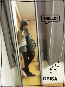 「CLANE（クラネ）のアイテム（MA-1）」を使った、Orisattiさん（レディース・160cm）の秋コーディネート