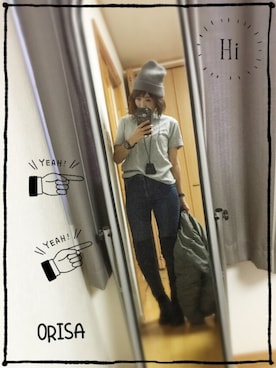 「CLANE（クラネ）のアイテム（MA-1）」を使った、Orisattiさん（レディース・160cm）の秋コーディネート