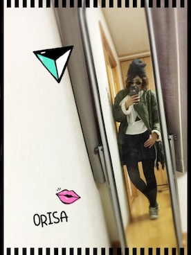 「ラップスカート」｜「アイテム（ノーカラージャケット）」を使った、Orisattiさん（レディース・160cm）の秋コーディネート