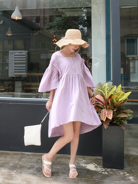 「Dailyabout（デイリーアバウト）のアイテム」を使った、DAILYABOUTさん（レディース・164cm）の夏コーディネート