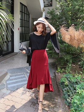 「Dailyabout（デイリーアバウト）のアイテム」を使った、DAILYABOUTさん（レディース・164cm）の夏コーディネート