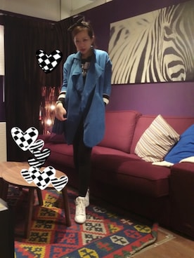 「アイテム（ピーコート）」を使った、VanSy Cさん（レディース・166cm）の冬コーディネート