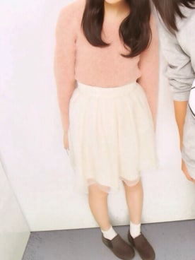 「ピンクニット」｜Marin.さん（レディース・160cm）の秋コーディネート