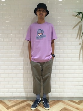 「XLARGE（エクストララージ）のアイテム（ハット）」を使った、鈴木　義人さん（メンズ・174cm）の秋コーディネート