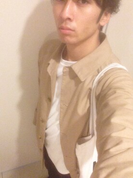 「BEAMS（ビームス）のアイテム（ステンカラーコート）」を使った、KUNIさん（メンズ・182cm）の秋コーディネート