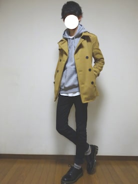 「improves（インプローブス）のアイテム（トレンチコート）」を使った、かずやさん（メンズ・180cm）の冬コーディネート